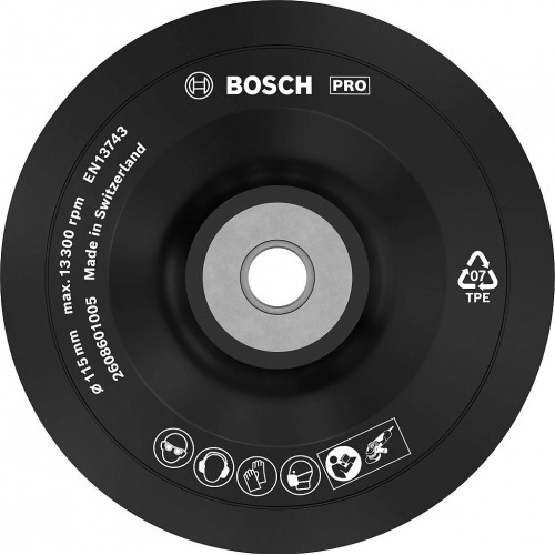 BOSCH Plateau de ponçage souple PRO Backing Pad, 115 mm, M14 2608601005