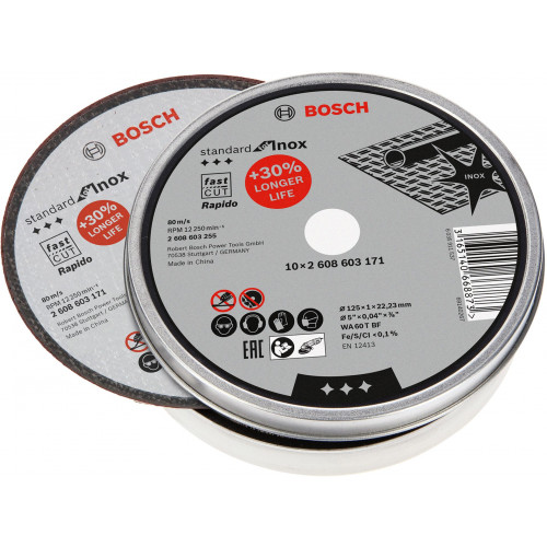 BOSCH Disque a tronçonner a moyeu plat standard inox rapido WA 60 T BF 2608603255