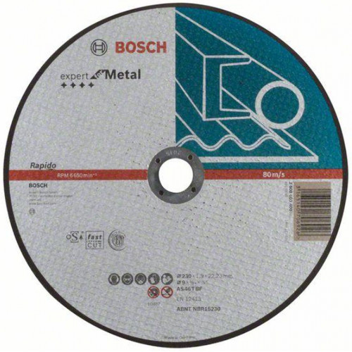 BOSCH Expert for Metal - Rapido Disque a tronçonner a moyeu plat 230 x 1,9mm 2608603400