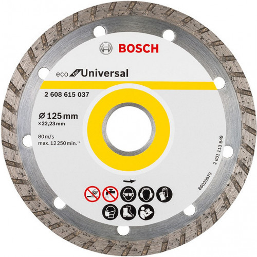 BOSCH Universal Turbo Disque a tronçonner diamanté Eco 125 mm, 2608615037