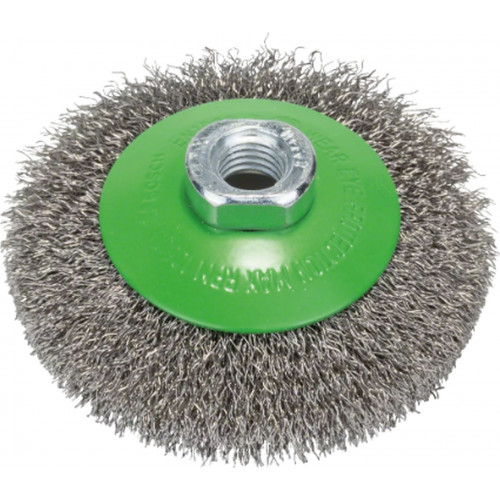 BOSCH Brosse conique, fil ondulé, 100, acier inoxydable 100 mm, 0,35 mm, M14 2608622108