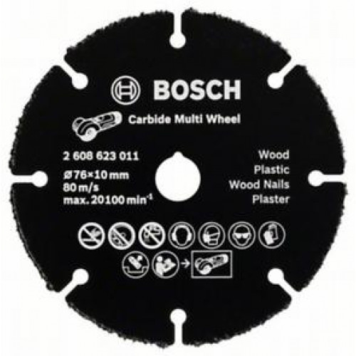 BOSCH Carbide Multi Wheel Disque a tronçonner carbure 76 x 1 x 10 mm 2608623011