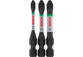 BOSCH Embouts PRO PZ Impact, PZ1, PZ2, PZ3, 55 mm, 3 pieces 2608521U57