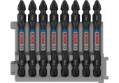 BOSCH Embout double tete PRO Impact avec insert Pick and Click, PH2, 65 mm, 8 pieces