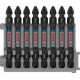 BOSCH Embout double tete PRO Impact avec insert Pick and Click, PH2, 65 mm, 8 pieces
