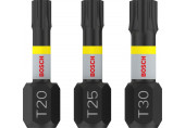 BOSCH Embouts PRO T Impact, T20 x 25, T25 x 25, T30 x 25 mm, 3 pieces 2608522479