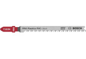 BOSCH Lame de scie sauteuse PRO Plastics PVC clean T102H, 100 mm, 2 pieces 2608665238