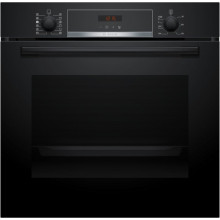 Bosch Serie 4, Four encastrable avec ajout de vapeur, 60 x 60 cm, noir, HQA574BB3