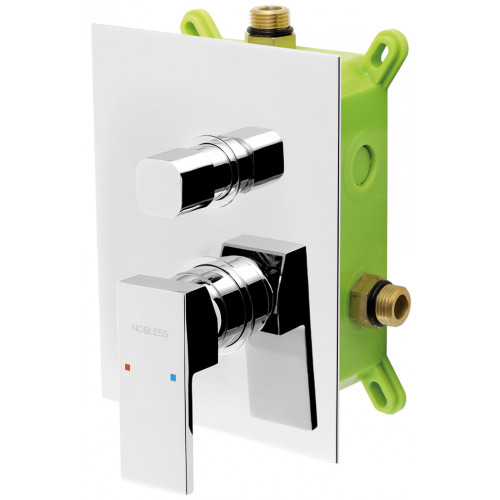 NOVASERVIS NOBLESS EDGE Robinetterie a encastrer pour 2 sorties avec corps BOX36051R,0