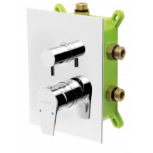 NOVASERVIS NOBLESS VISION X Mitigeur encastré avec boîtier, 3 sorties, chrome BOX42051RX,0