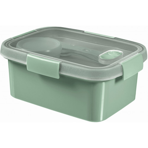 CURVER SMART TO GO 1,2L Lunch box rectangulaire avec couverts 20x15x9cm menthe 00947-Q19