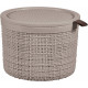 CURVER JUTE 2L Boite ronde avec couvercle 17 x 17 x 13 cm, taupe 01903-382
