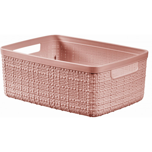 CURVER JUTE S 5L Paniere recyclée 27 x 20 x 11 cm, rose 01904-204