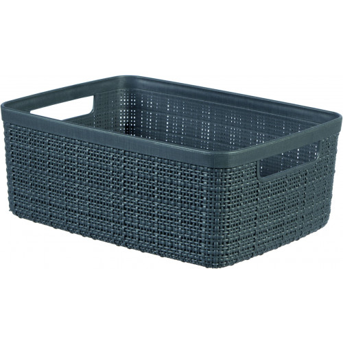 CURVER JUTE S 5L Paniere recyclée 27 x 20 x 11 cm, gris foncé 01904-G44