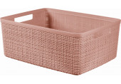 CURVER JUTE M 12L Paniere recyclée 36 x 28 x 15 cm, rose 01905-204