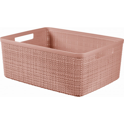 CURVER JUTE M 12L Paniere recyclée 36 x 28 x 15 cm, rose 01905-204