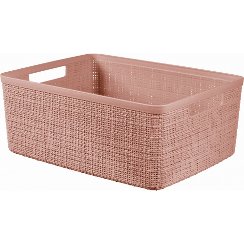 CURVER JUTE M 12L Paniere recyclée 36 x 28 x 15 cm, rose 01905-204