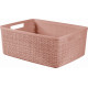 CURVER JUTE M 12L Paniere recyclée 36 x 28 x 15 cm, rose 01905-204