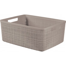 CURVER JUTE M 12L Paniere recyclée 36 x 28 x 15 cm, taupe 01905-382