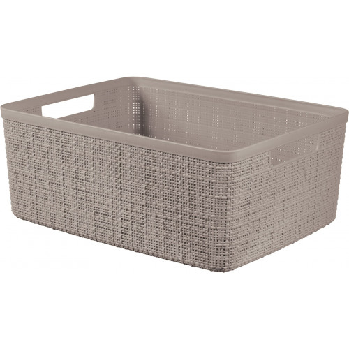 CURVER JUTE M 12L Paniere recyclée 36 x 28 x 15 cm, taupe 01905-382