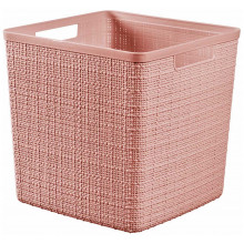 CURVER JUTE 17L Paniere recyclée 28 x 28 x 27 cm, rose 01906-204