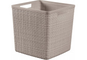 CURVER JUTE 17L Paniere recyclée 28 x 28 x 27 cm, taupe 01906-382