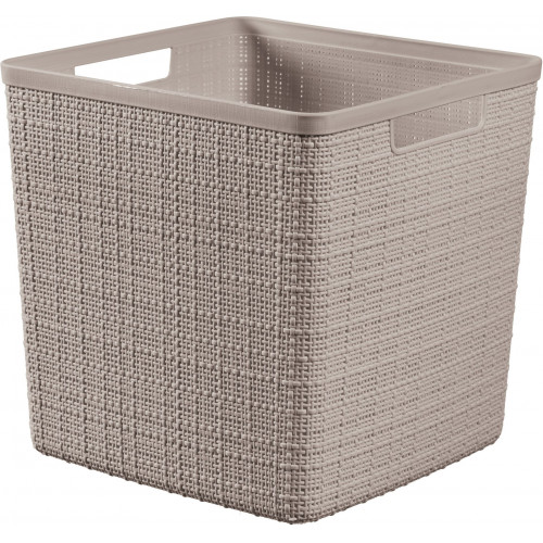 CURVER JUTE 17L Paniere recyclée 28 x 28 x 27 cm, taupe 01906-382