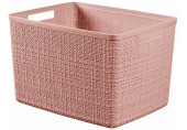 CURVER JUTE L 20L Paniere recyclée 36 x 28 x 23 cm, rose 01907-204