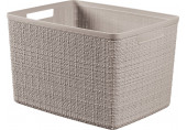 CURVER JUTE L 20L Paniere recyclée 36 x 28 x 23 cm, taupe 01907-382