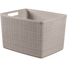 CURVER JUTE L 20L Paniere recyclée 36 x 28 x 23 cm, taupe 01907-382