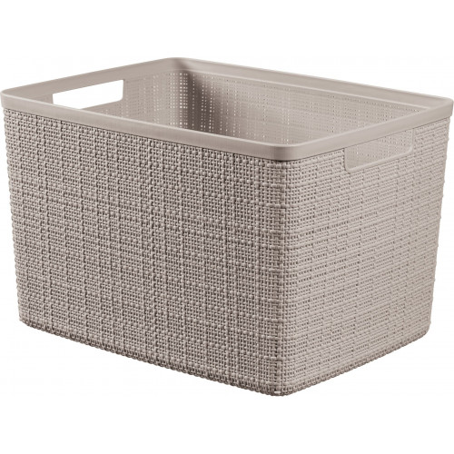 CURVER JUTE L 20L Paniere recyclée 36 x 28 x 23 cm, taupe 01907-382