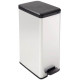 CURVER SLIM BIN 40L Poubelle a pédale 25 x 39,3 x 60,7 cm argenté/noir 02340-582