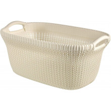 CURVER KNIT 40L Panier a linge 60 x 27 x 39 cm, creme 03677-X64