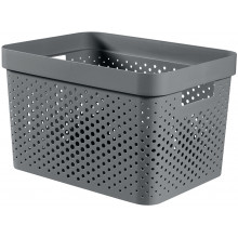 CURVER INFINITY 17L Bac de rangement 36 x 27 x 22 cm, gris foncé 04740-G43