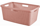 CURVER JUTE 46L Panier a linge 59 x 39 x 26 cm, rose 08091-204