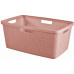 CURVER JUTE 46L Panier a linge 59 x 39 x 26 cm, rose 08091-204