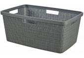 CURVER JUTE 46L Panier a linge 59 x 39 x 26 cm, gris foncé 08091-G44