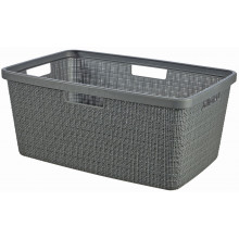 CURVER JUTE 46L Panier a linge 59 x 39 x 26 cm, gris foncé 08091-G44