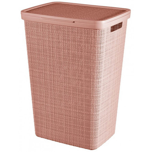 CURVER JUTE 58L Coffre a linge 43 x 34 x 60 cm, rose 08093-204