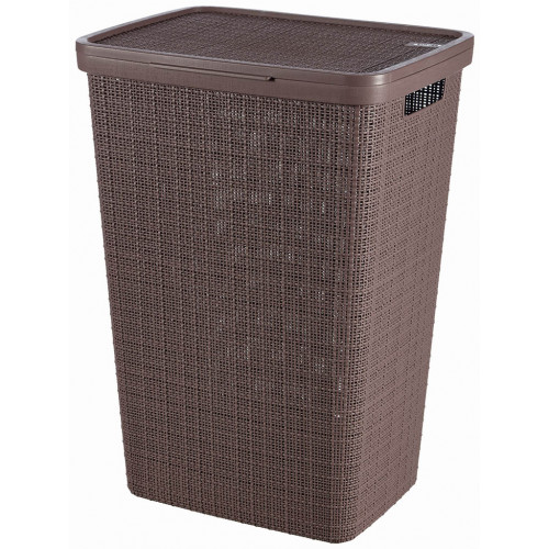 CURVER JUTE 58L Coffre a linge 43 x 34 x 60 cm, marron 08093-J28