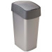 CURVER FLIP BIN 45L Poubelle 65,3 x 29,4 x 37,6 cm argenté/gris 02172-686