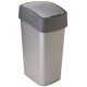 CURVER FLIP BIN 45L Poubelle 65,3 x 29,4 x 37,6 cm argenté/gris 02172-686