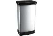 CURVER DECO BIN 50L Poubelle a pédale 39 x 29 x 73 cm argenté 02162-582