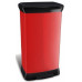 CURVER DECO BIN 50L Poubelle a pédale 39 x 29 x 73 cm rouge 02162-931