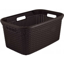 CURVER STYLE 45L Panier a linge 59,2 x 38 x 27 cm, marron foncé 00708-210