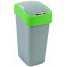 CURVER FLIP BIN 45L Poubelle 65,3 x 29,4 x 37,6 cm argenté/vert 02172-P80