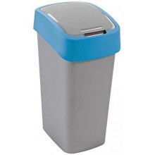 CURVER FLIP BIN 45L Poubelle 65,3 x 29,4 x 37,6 cm argenté/bleu 02172-734