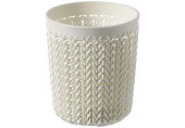 CURVER KNIT ROUND S Pot de rangement 9,9 x 11,2 cm creme 00775-X64