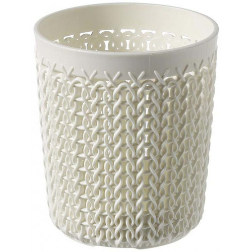 CURVER KNIT ROUND S Pot de rangement 9,9 x 11,2 cm creme 00775-X64