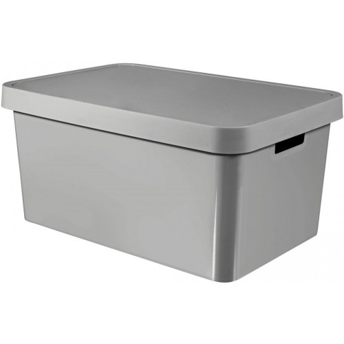 CURVER INFINITY 45L Bac de rangement avec couvercle 56 x 27 x 39 cm gris 01721-099